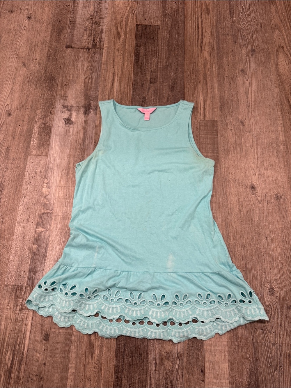 Lilly Pulitzer Women’s Sleeveless Scallop-Hem Tank Top - Light Aqua
